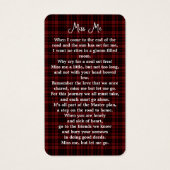 Carte de prière funéraire pour la photo de la Bour (Dos)