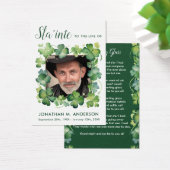 Carte de prière funéraire pour le Shamrock du mémo (Bureau)