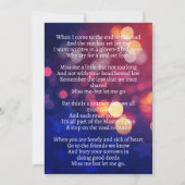 Carte de prière funéraire pour vétérans patriotiqu (Dos)