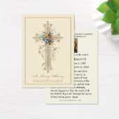 Carte de prière funéraire religieuse Gold Floral C (Bureau)