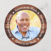 Carte de prière funéraire Rustique (Devant)