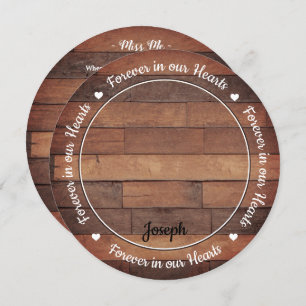 Carte de prière funéraire Rustique