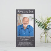 Carte de prière funéraire Rustique (Debout devant)