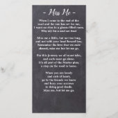 Carte de prière funéraire Rustique (Dos)