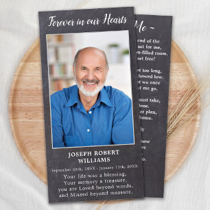 Carte de prière funéraire Rustique