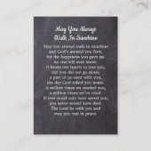 Carte de prière funéraire Rustique 3 Photo Ardoise (Dos)