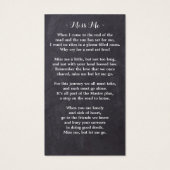 Carte de prière funéraire Rustique Memorial Sunflo (Dos)