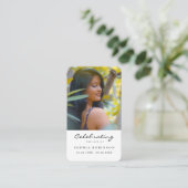 Carte de prière funéraire simple avec photo (Debout devant)