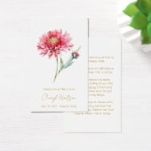Carte de prière funéraire simple chrysanthème (Bureau)