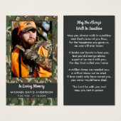 Carte de prière funéraire Sympathy Campus Memorial (Devant & derrière)