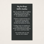 Carte de prière funéraire Sympathy Campus Memorial (Dos)