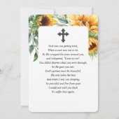 Carte de prière funéraire Sympathy Watercolor (Dos)