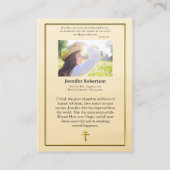 Carte de prière funéraire Theotokos (Vierge Marie) (Dos)