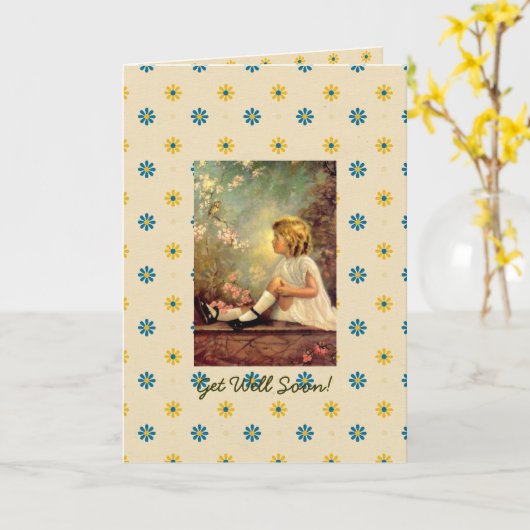 Carte de prière Get Well (Fleur jaune)