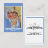 Carte de prière Hail Mary (Devant / Derrière)