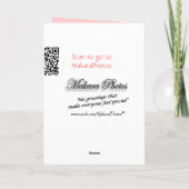 Carte de prière Hydrangea ou toute occasion (Dos)