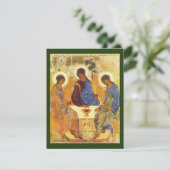 Carte de prière icône Sainte Trinité (Debout devant)