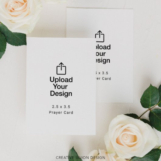 Carte de prière imprimée de 2,5 po x 3,5 po