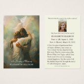 Carte de prière Jésus pour le Mémorial catholique (Devant & derrière)