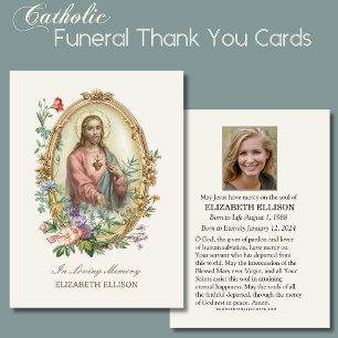 Carte de prière Jésus pour le Mémorial catholique