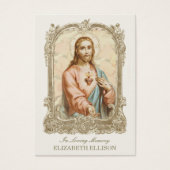 Carte de prière Jésus pour le Mémorial catholique (Devant)