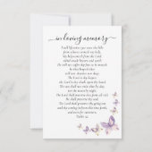 Carte de prière | Lilac Butterflies Photo (Dos)