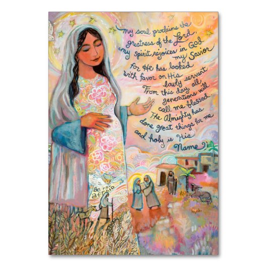 Carte de prière Magnificat, Cantique de Marie (Par défaut)