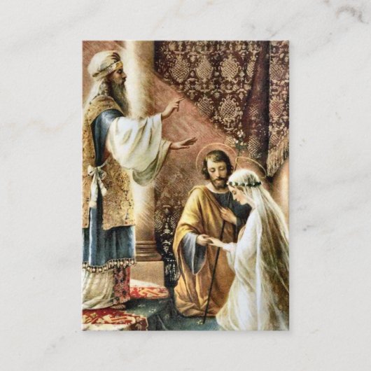 Carte de prière Mariage catholique (Devant)