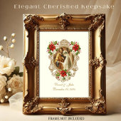 Carte de prière Mariage catholique de Noël Poinset