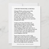 Carte de prière Mariage catholique | Découpage de  (Dos)