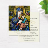 Carte de prière Mariage catholique en verre tendu (Bureau)