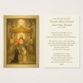 Carte de prière Mariage catholique Jésus (Devant & derrière)