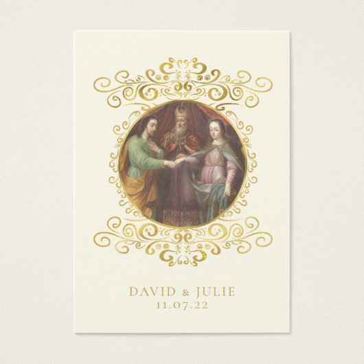 Carte de prière Mariage catholique Joseph et Mary (Devant)