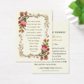 Carte de prière Mariage catholique rose Roses (Bureau)
