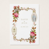 Carte de prière Mariage catholique Vierge Marie (Devant)