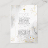 Carte de prière Mariage orthodoxe Rose d'or Delici (Dos)