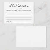 Carte de prière Mariage personnalisée - Simple (Devant / Derrière)