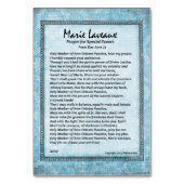 Carte de prière Marie Laveaux (Dos)