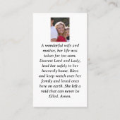 Carte de prière Marie Mère de Dieu (Dos)