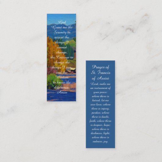 Carte de prière Mark du livre commémoratif (Devant / Derrière)