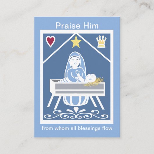 Carte de prière Mary Magnificat (Devant)