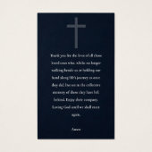 CARTE DE PRIÈRE MÉMOIRE DE L'ARBRE DE CHUTE D'OR (Dos)