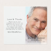 Carte de prière mémoriale pliée (Extérieur déplié)