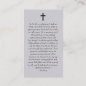 Carte de prière mémorielle de cerf à travers aquar (Dos)