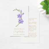 Carte de prière mémorielle funéraire simple Freesi (Bureau)