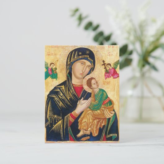 Carte de prière Mère d'aide permanente (Debout devant)