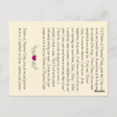 Carte de prière Mère d'aide permanente (Dos)