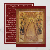 Carte de prière Mère de Dieu (Devant / Derrière)