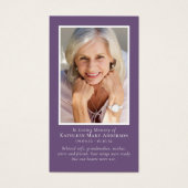 Carte de prière minimaliste moderne violet (Devant)