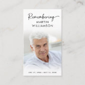 Carte de prière moderne en souvenir de Nom Photo d (Devant)